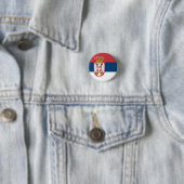 Nationale vlag Servië Ronde Button 3,2 Cm (In situ)