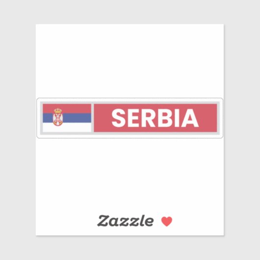 Nationale vlag Servië Sticker (Vel)