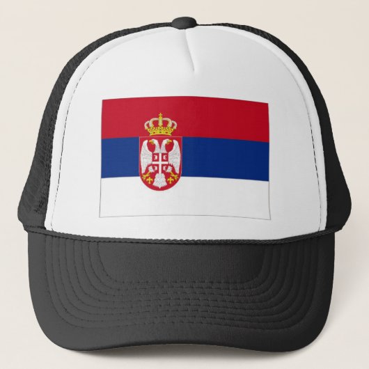 Nationale vlag Servië Trucker Pet (Voorkant)