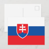 Nationale vlag Slowakije Briefkaart (Voorkant / Achterkant)