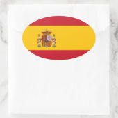 Nationale vlag Spanje Ovale Sticker (Tas)