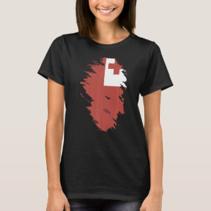 Nationale vlag Tonga souvenir cadeau voor mannen v T-shirt