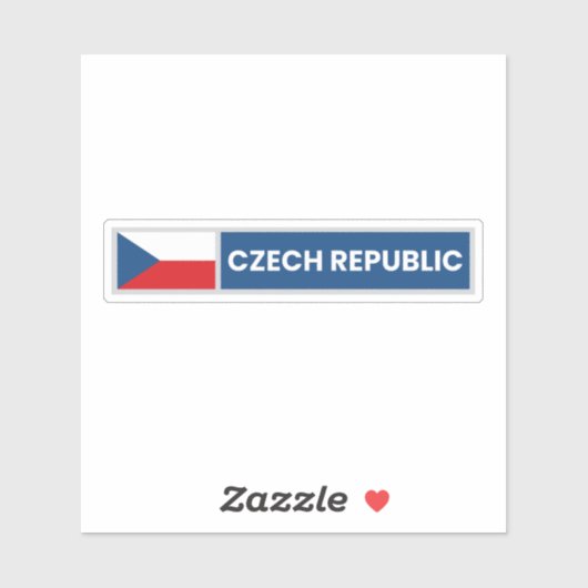 Nationale vlag Tsjechië Sticker (Vel)