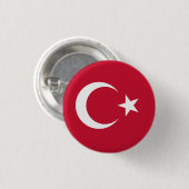 Nationale vlag Turkije Ronde Button 3,2 Cm (Voorkant /achterkant)