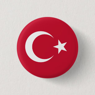 Nationale vlag Turkije Ronde Button 3,2 Cm