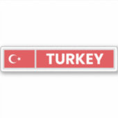 Nationale vlag Turkije Sticker (Voorkant)