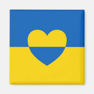 Nationale vlag van У к а ї а р/Oekraïne HD Magneet