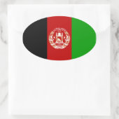 Nationale vlag van Afghanistan Ovale Sticker (Tas)