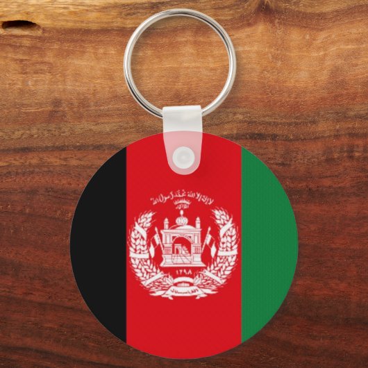 Nationale vlag van Afghanistan Sleutelhanger (Voorkant)