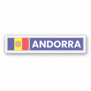 Nationale vlag van Andorra Sticker
