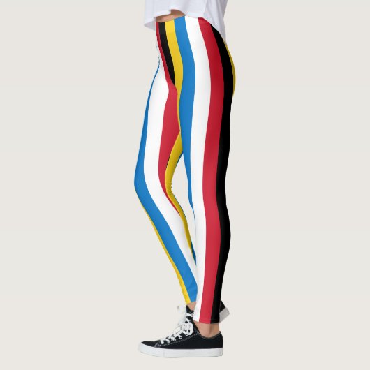 Nationale vlag van Antigua en Barbuda gestript Leggings (Links)
