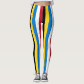 Nationale vlag van Antigua en Barbuda gestript Leggings (Voorkant)