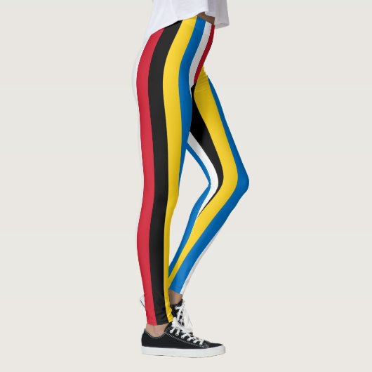Nationale vlag van Antigua en Barbuda gestript Leggings (Rechts)