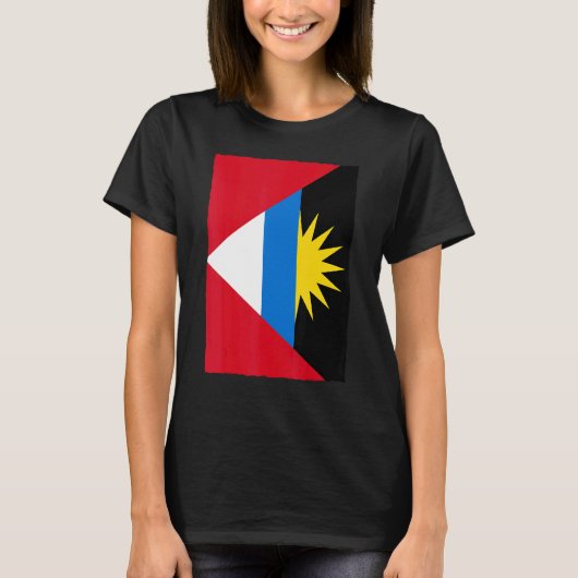 Nationale vlag van Antigua en Barbuda T-shirt (Voorkant)