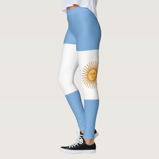 Nationale vlag van Argentinië aanpassen Leggings (Links)
