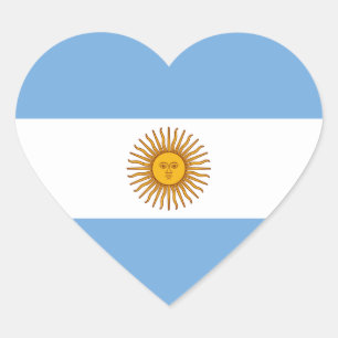 Nationale vlag van Argentinië Hart Sticker