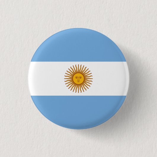 Nationale vlag van Argentinië Ronde Button 3,2 Cm (Voorkant)