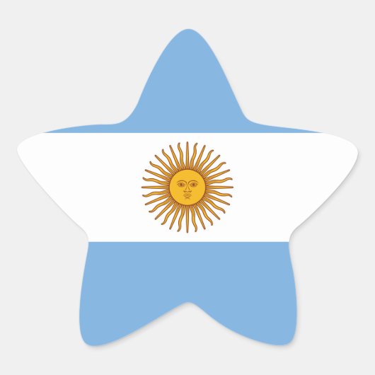 Nationale vlag van Argentinië Ster Sticker (Voorkant)