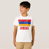 Nationale vlag van Armenië (Grunge Kijk) T-shirt (Voorkant volledig)