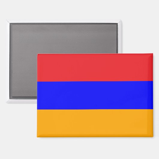Nationale Vlag van Armenië Rectangle magneet (Voorkant / Achterkant)