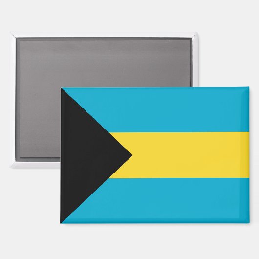 Nationale vlag van Bahama's Rectangle magneet (Voorkant / Achterkant)