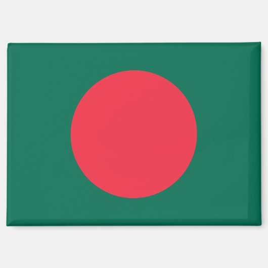 Nationale Vlag van Bangladesh Rectangle magneet (Voorkant)