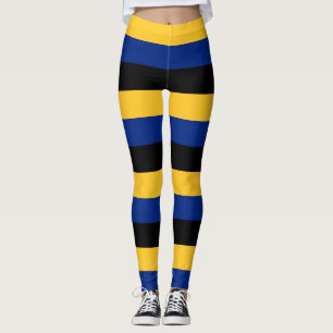 Nationale vlag van Barbados, horizontaal gestreept Leggings