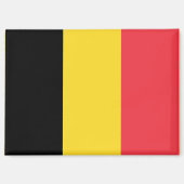 Nationale Vlag van België Rectangle Magnet (Voorkant)