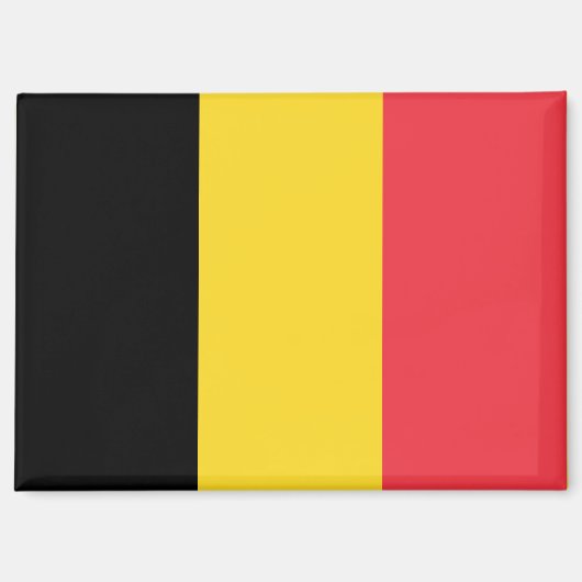 Nationale Vlag van België Rectangle Magnet (Voorkant)