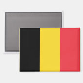Nationale Vlag van België Rectangle Magnet (Voorkant / Achterkant)