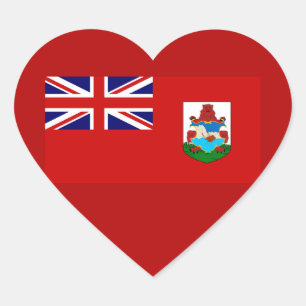 Nationale vlag van Bermuda Hart Sticker