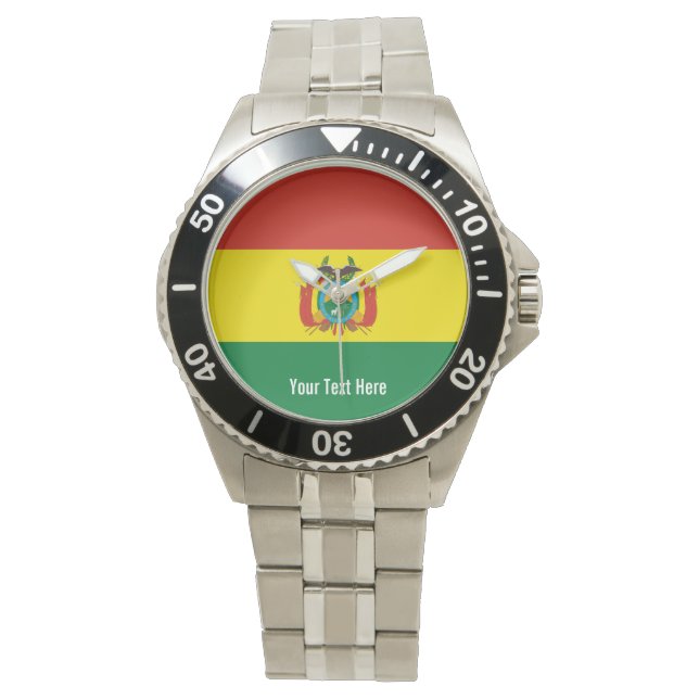 Nationale vlag van Bolivia Horloge (Voorkant)
