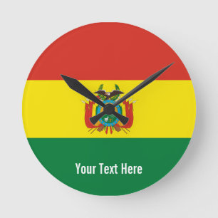 Nationale vlag van Bolivia Ronde Klok