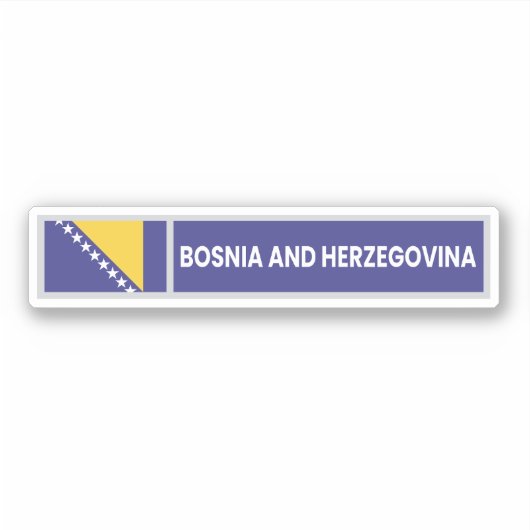 Nationale vlag van Bosnië en Herzegovina Sticker (Voorkant)