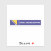 Nationale vlag van Bosnië en Herzegovina Sticker (Vel)