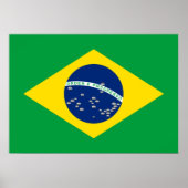 Nationale vlag van Brazilië met het Poster van Cur (Voorkant)
