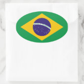 Nationale vlag van Brazilië Ovale Sticker (Tas)
