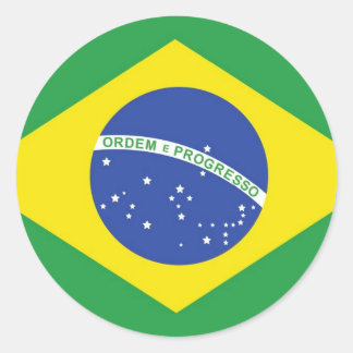 Nationale vlag van Brazilië Ronde Sticker