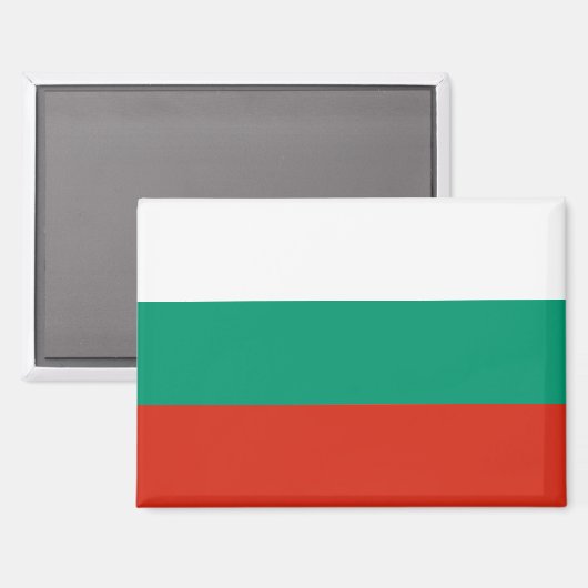 Nationale Vlag van Bulgarije Rectangle magneet (Voorkant / Achterkant)