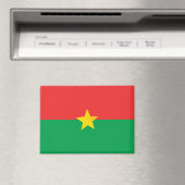 Nationale Vlag van Burkina Faso Rectangle magneet (Insitu (Vaatwasser))