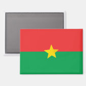 Nationale Vlag van Burkina Faso Rectangle magneet (Voorkant / Achterkant)