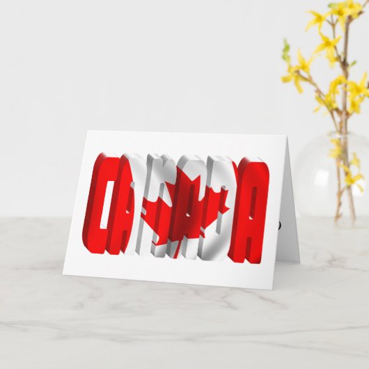 Nationale Vlag van Canada Dag Kaart (Gele Bloem)