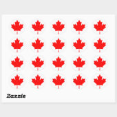 Nationale Vlag van Canada - Drapeau du Canada Ronde Sticker (Vel)