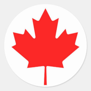 Nationale vlag van Canada - Drapeau du Canada Ronde Sticker