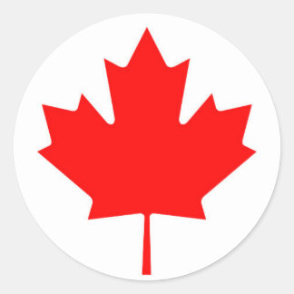 Nationale Vlag van Canada - Drapeau du Canada Ronde Sticker