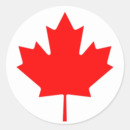 Nationale Vlag van Canada - Drapeau du Canada Ronde Sticker (Voorkant)