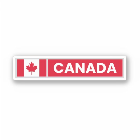 Nationale vlag van Canada Sticker (Voorkant)