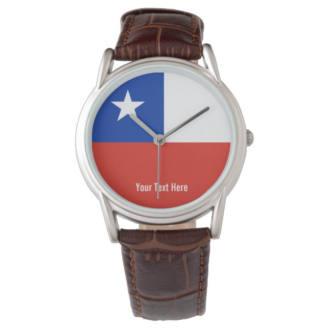 Nationale vlag van Chili Horloge (Voorkant)