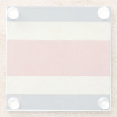 Nationale vlag van Costa Rica Glazen Onderzetter (Achterkant)