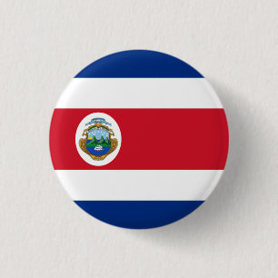Nationale vlag van Costa Rica Ronde Button 3,2 Cm
